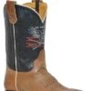 'Roper' Men's 11" Conceal Carry 2nd Amendment Western Square Toe - Burnished Tan / Vintage Blue