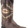 'Roper' Women's Monterey Aztec Western Square Toe - Brown / Aztec