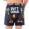 'Lazy One' Men's Butt Quack Boxer - Navy