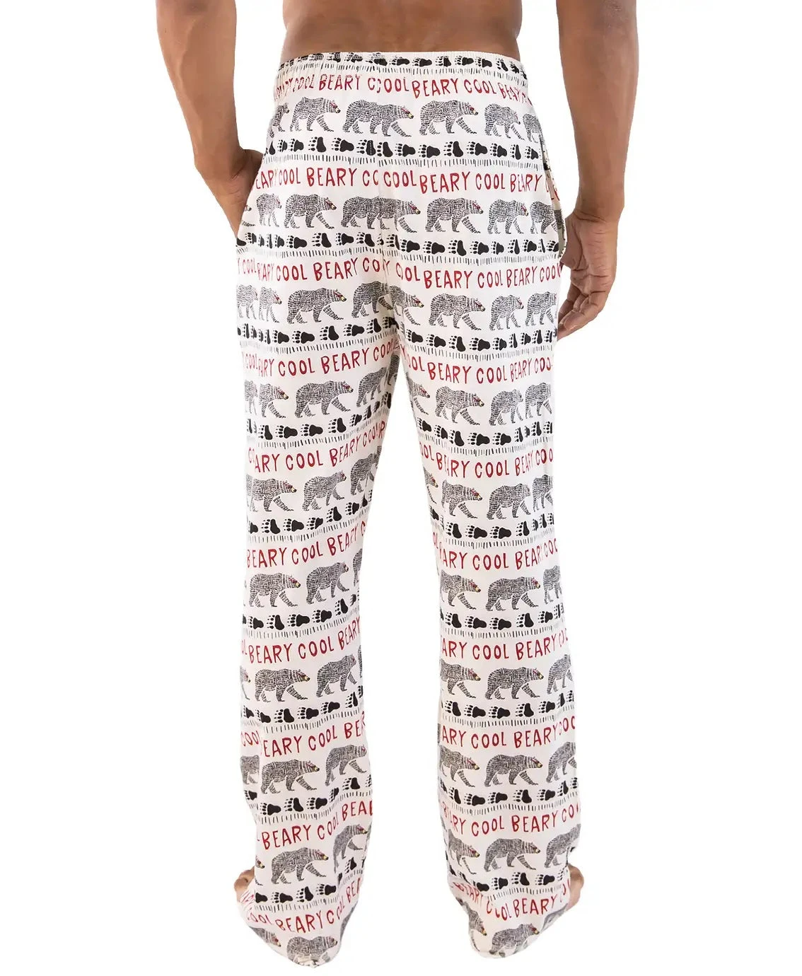 'Lazy One' Men's Beary Cool PJ Pants - White 2 'Lazy One' Men's Beary Cool PJ Pants - White - Image 2