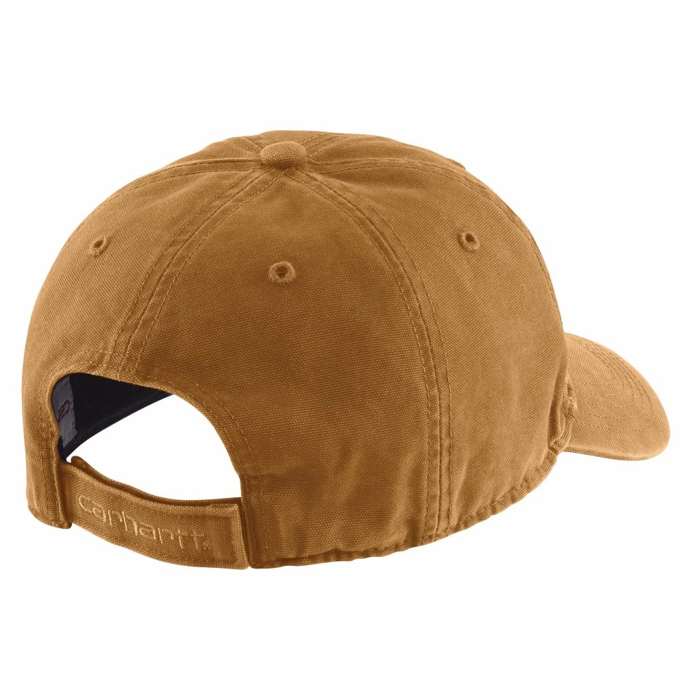 'Carhartt' Men's Adjustable Canvas Cap - Carhartt Brown 2 'Carhartt' Men's Adjustable Canvas Cap - Carhartt Brown - Image 2