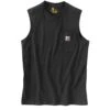 'Carhartt' Men's Relaxed Fit Heavyweight Sleeveless Pocket Tee - Black