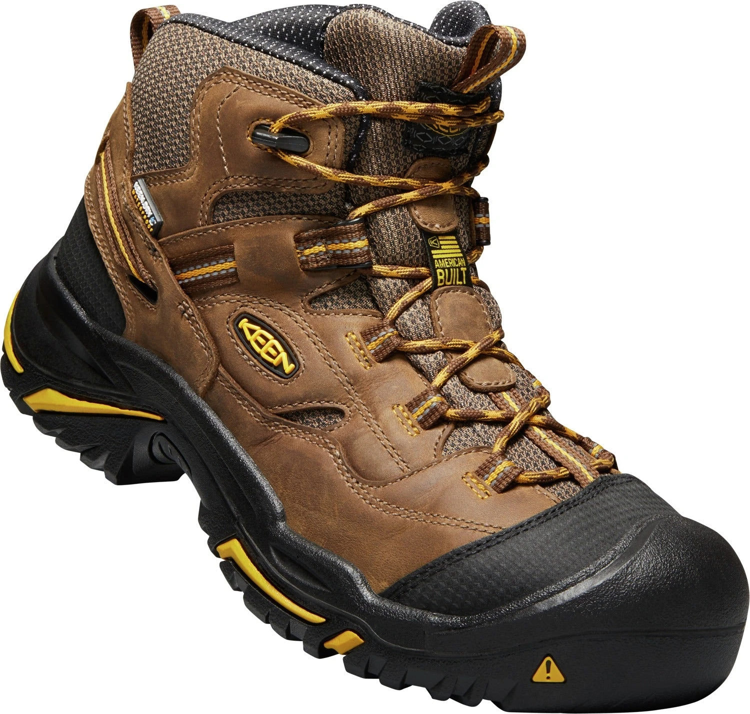 'Keen Utility' Men's Braddock Mid EH WP Soft Toe - Cascade Brown / Yellow / Black 2 'Keen Utility' Men's Braddock Mid EH WP Soft Toe - Cascade Brown / Yellow / Black - Image 2