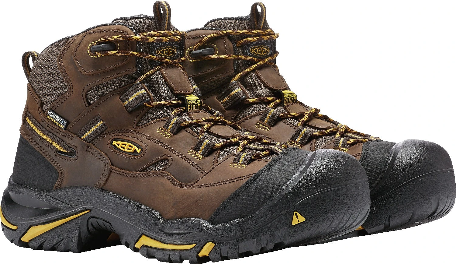 'Keen Utility' Men's Braddock Mid EH WP Soft Toe - Cascade Brown / Yellow / Black 3 'Keen Utility' Men's Braddock Mid EH WP Soft Toe - Cascade Brown / Yellow / Black - Image 3