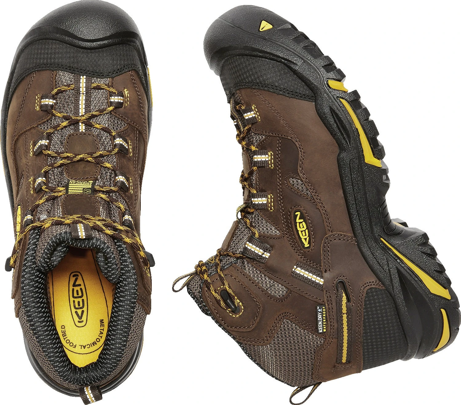 'Keen Utility' Men's Braddock Mid EH WP Soft Toe - Cascade Brown / Yellow / Black 4 'Keen Utility' Men's Braddock Mid EH WP Soft Toe - Cascade Brown / Yellow / Black - Image 4