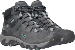 'Keen Outdoor' Women's Steens WP Leather Mid Hiker - Steel Grey / Ocean Wave -Outdoor Clothing Sale 1022332 PLA large 1024x1024@2x