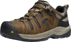 'Keen' Men's Flint II EH WP Steel Toe - Cascade Brown / Orion Blue -Outdoor Clothing Sale 1023236 F3Q large 1024x1024@2x