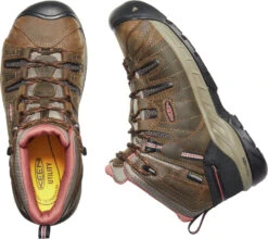 'Keen Utility' Women's Flint II EH WP Mid Hiker - Cascade Brown / Brick Dust -Outdoor Clothing Sale 1025246 PLD large 1024x1024@2x