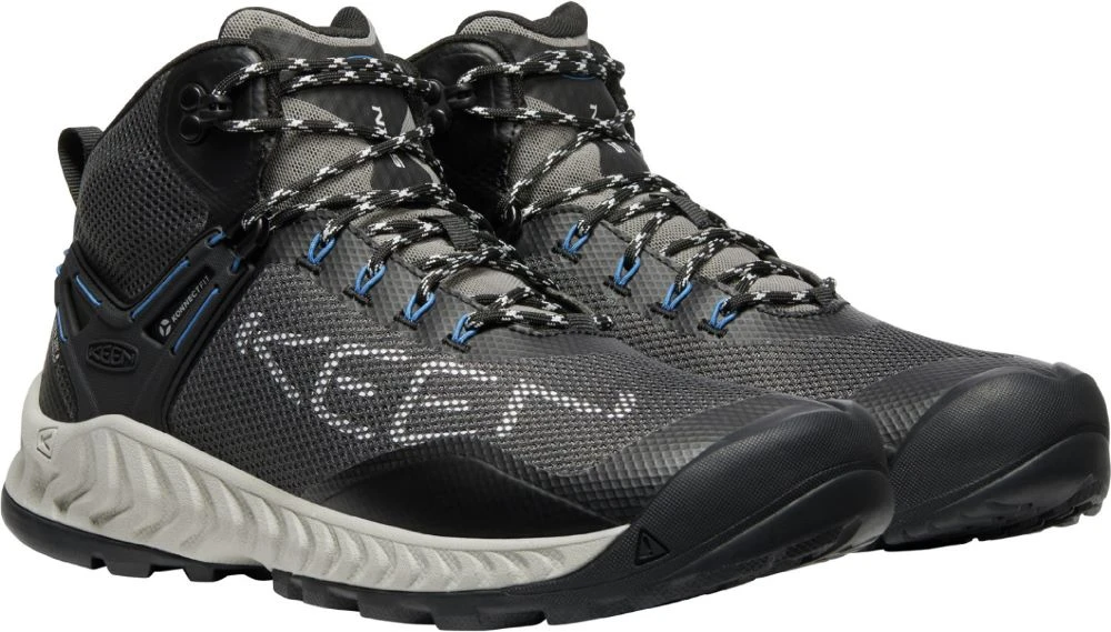'Keen Outdoor' Men's NXIS EVO WP Mid Hiker - Magnet / Bright Cobalt 4 'Keen Outdoor' Men's NXIS EVO WP Mid Hiker - Magnet / Bright Cobalt - Image 4