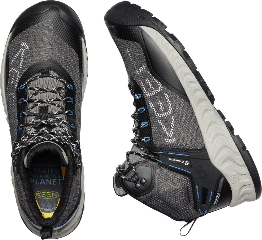 'Keen Outdoor' Men's NXIS EVO WP Mid Hiker - Magnet / Bright Cobalt 2 'Keen Outdoor' Men's NXIS EVO WP Mid Hiker - Magnet / Bright Cobalt - Image 2