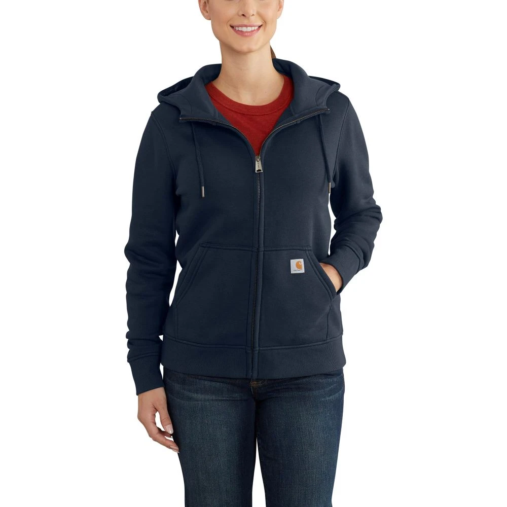 'Carhartt' Women's Clarksburg Full Zip Hoodie - Navy 1 'Carhartt' Women's Clarksburg Full Zip Hoodie - Navy