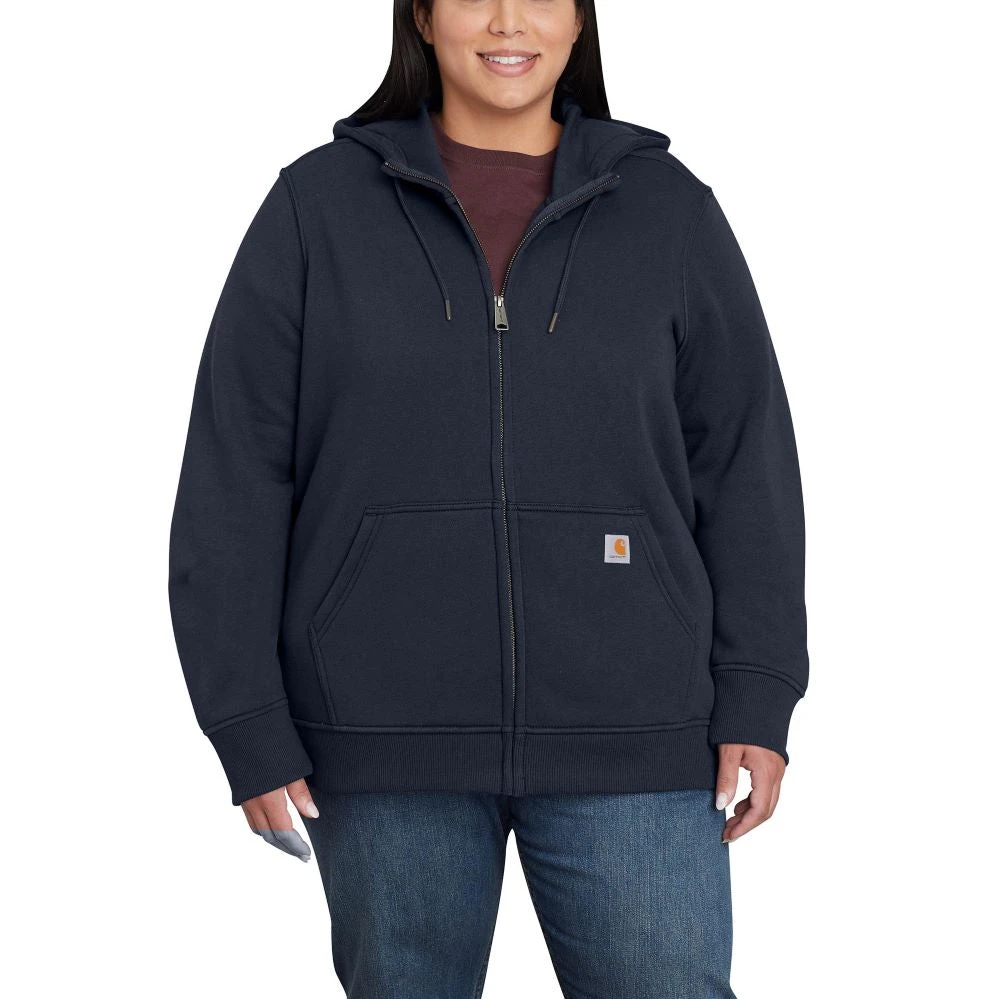 'Carhartt' Women's Clarksburg Full Zip Hoodie - Navy 2 'Carhartt' Women's Clarksburg Full Zip Hoodie - Navy - Image 2