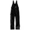 'Carhartt' Men's Loose Fit Firm Duck Insulated Bib Overall - Black