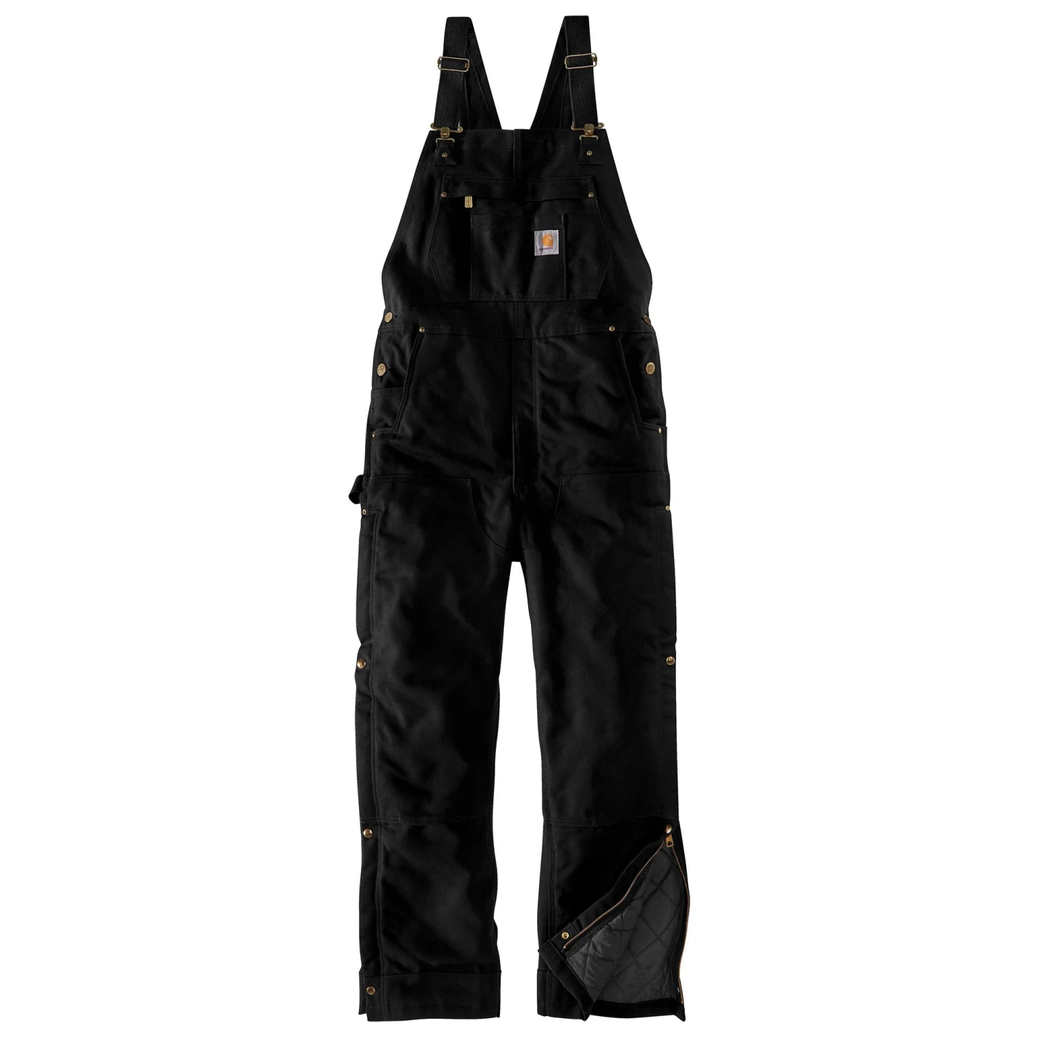 'Carhartt' Men's Loose Fit Firm Duck Insulated Bib Overall - Black 1 'Carhartt' Men's Loose Fit Firm Duck Insulated Bib Overall - Black