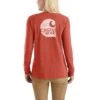 'Carhartt' Women's Heavyweight "Women At Work" Pocket T-Shirt - Earthen Clay Heather