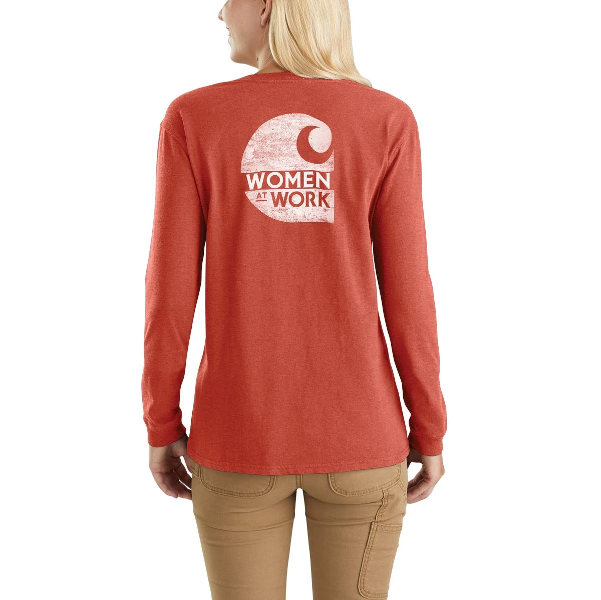 'Carhartt' Women's Heavyweight "Women At Work" Pocket T-Shirt - Earthen Clay Heather 1 'Carhartt' Women's Heavyweight "Women At Work" Pocket T-Shirt - Earthen Clay Heather