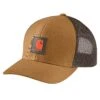 Carhartt Men's Rugged Flex Twill Mesh-Back Logo Patch Cap - Carhartt Brown