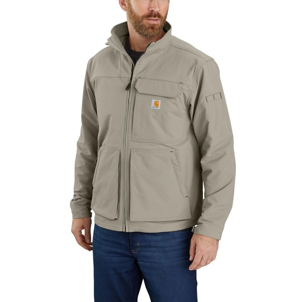 'Carhartt' Men's Super Dux™ Relaxed Fit Lightweight Mock Neck Jacket-Level 1 Warm Rating - Greige 1 'Carhartt' Men's Super Dux™ Relaxed Fit Lightweight Mock Neck Jacket-Level 1 Warm Rating - Greige