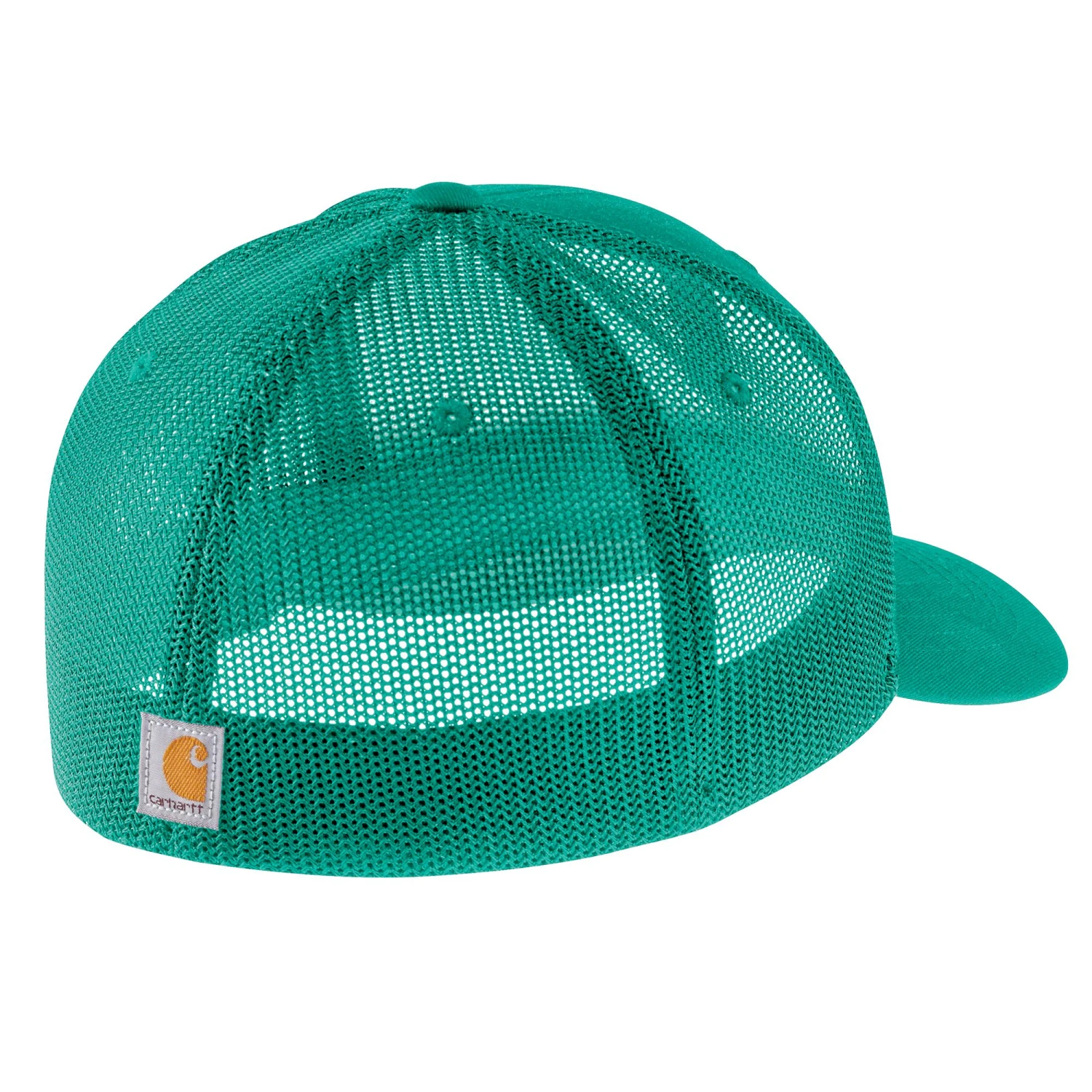 'Carhartt' Men's Rugged Flex Fitted Canvas Mesh-Back Logo Graphic Cap - Cadmium Green 2 'Carhartt' Men's Rugged Flex Fitted Canvas Mesh-Back Logo Graphic Cap - Cadmium Green - Image 2
