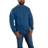 'Carhartt' Men's Midweight Logo Sleeve Crewneck Sweatshirt - Lakeshore Heather