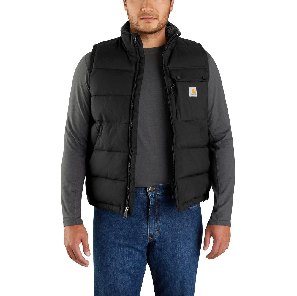 'Carhartt' Men's Montana Loose Fit Insulated Vest - Black 2 'Carhartt' Men's Montana Loose Fit Insulated Vest - Black - Image 2