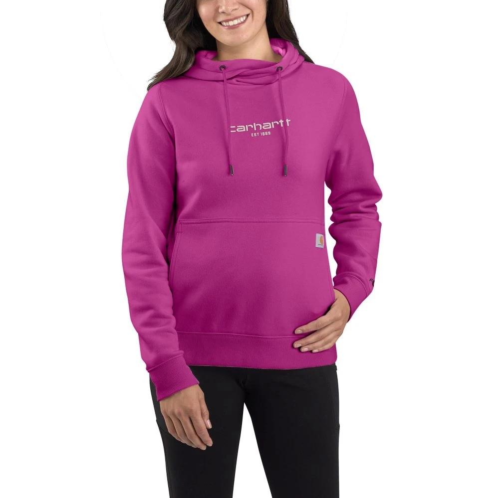 'Carhartt' Women's Force® Lightweight Graphic Hoodie - Magenta Agate 1 'Carhartt' Women's Force® Lightweight Graphic Hoodie - Magenta Agate