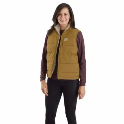 'Carhartt' Women's Montana Reversible Insulated Vest - Oak Brown