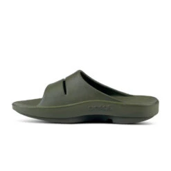 'OOFOS' Unisex OOahh Slide Sandal - Forest Green -Outdoor Clothing Sale 1100FORGREEN shot4 1024x1024@2x