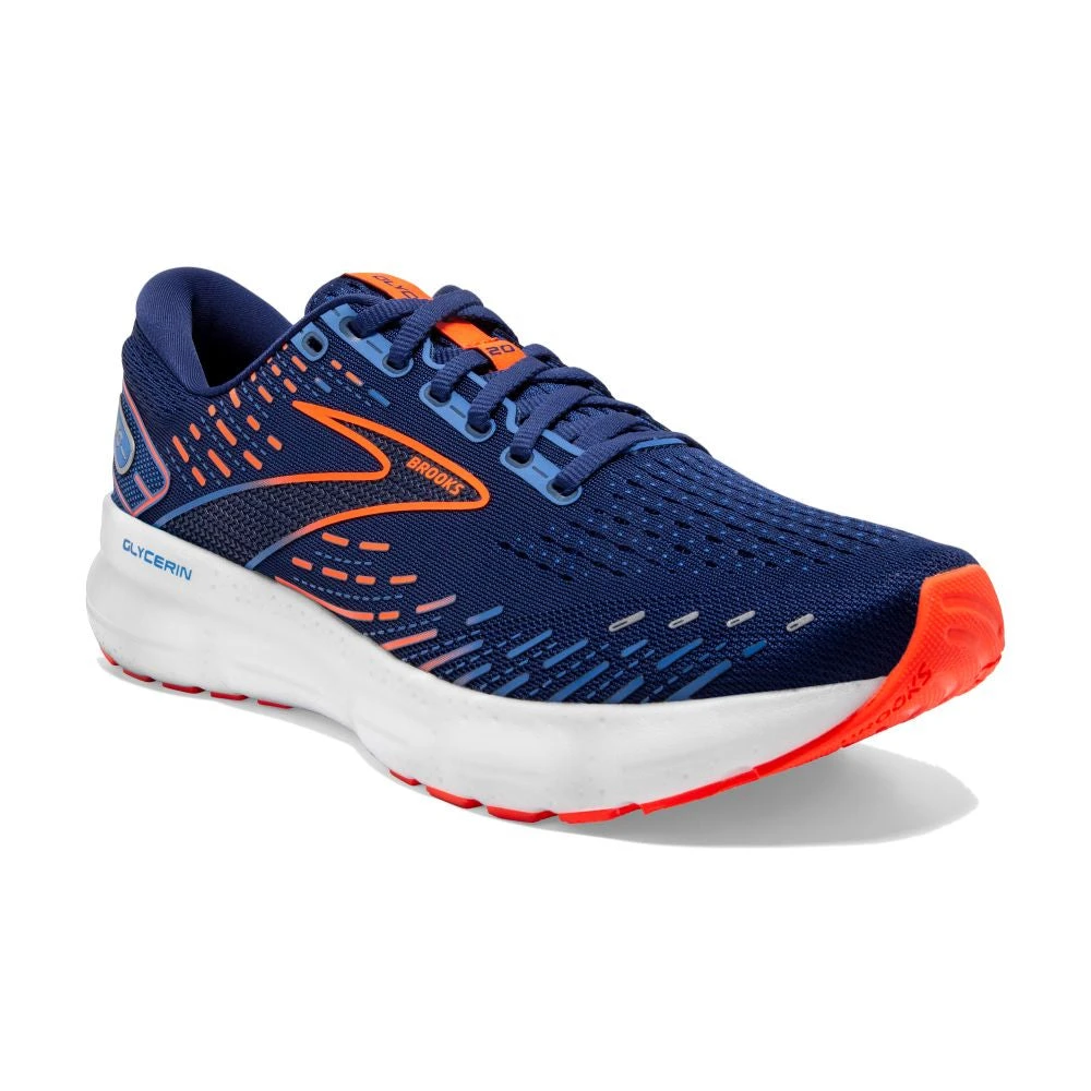 'Brooks' Men's Glycerin 20 - Blue Depths / Palace Blue / Orange 4 'Brooks' Men's Glycerin 20 - Blue Depths / Palace Blue / Orange - Image 4