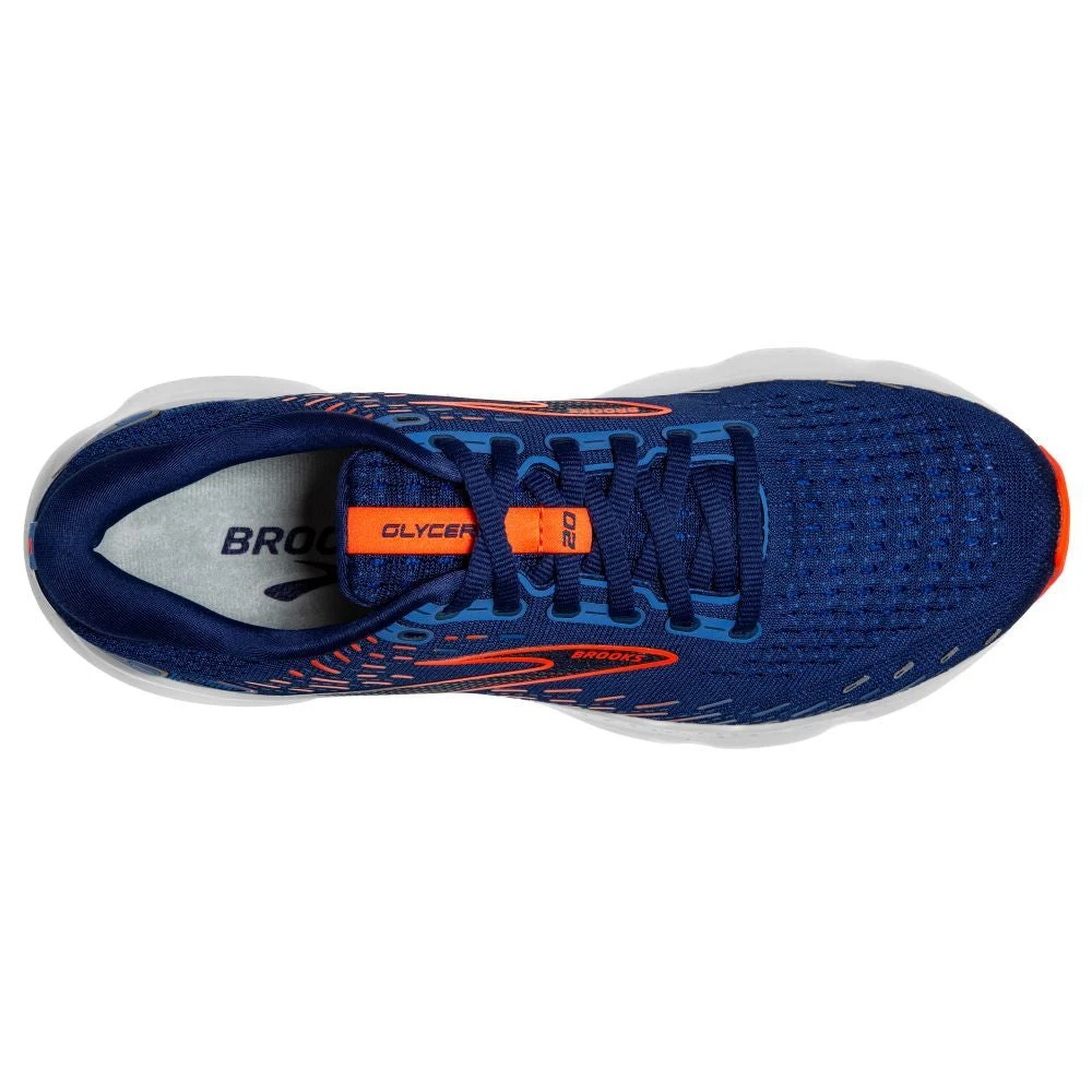 'Brooks' Men's Glycerin 20 - Blue Depths / Palace Blue / Orange 2 'Brooks' Men's Glycerin 20 - Blue Depths / Palace Blue / Orange - Image 2