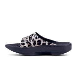 'OOFOS' Women's OOahh Slide Limited Edition - Black / Cheetah -Outdoor Clothing Sale 1103BLKCHEET shot4 1024x1024@2x