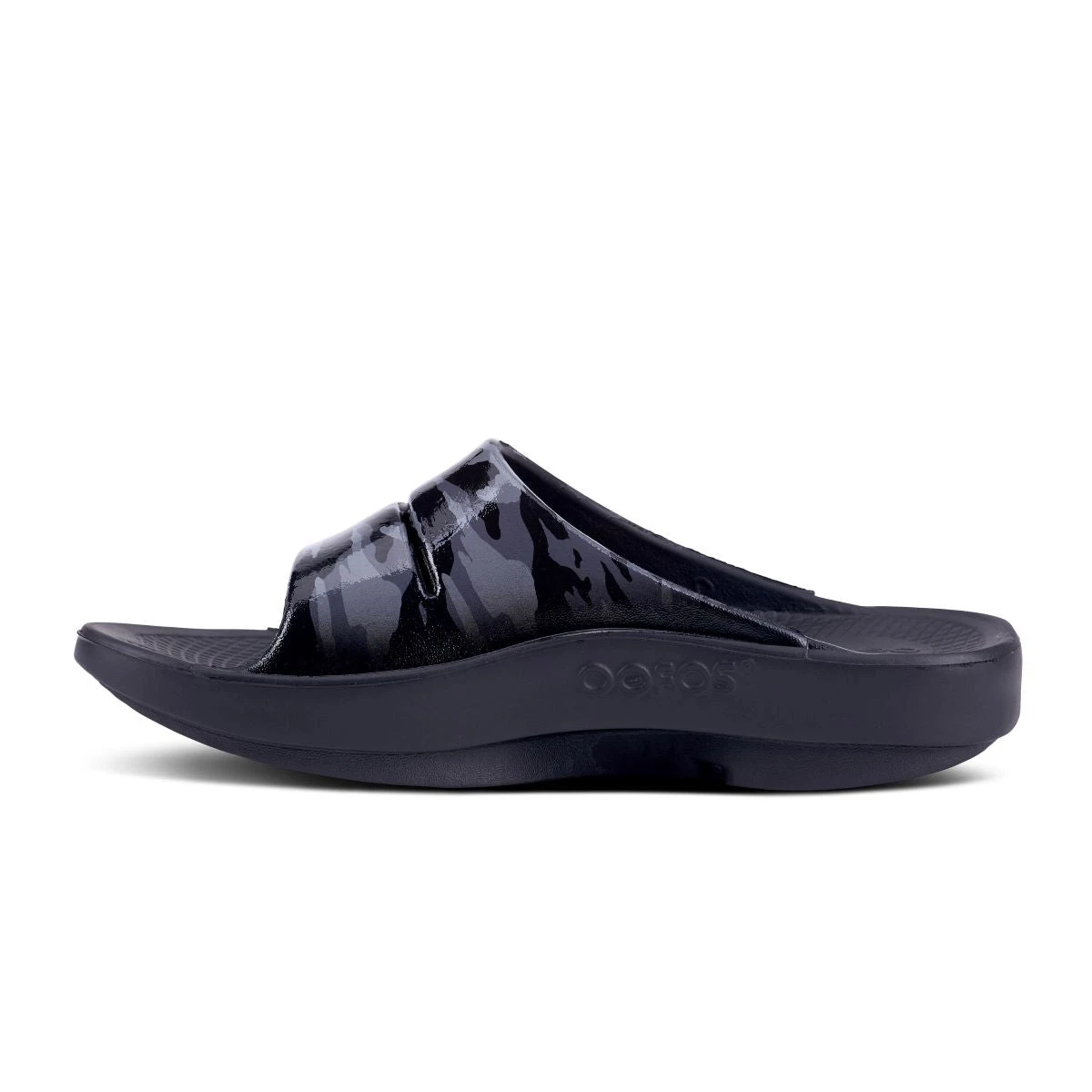 'OOFOS' Women's OOahh Slide Limited Edition - Black / Gray / Camo 7 'OOFOS' Women's OOahh Slide Limited Edition - Black / Gray / Camo - Image 7
