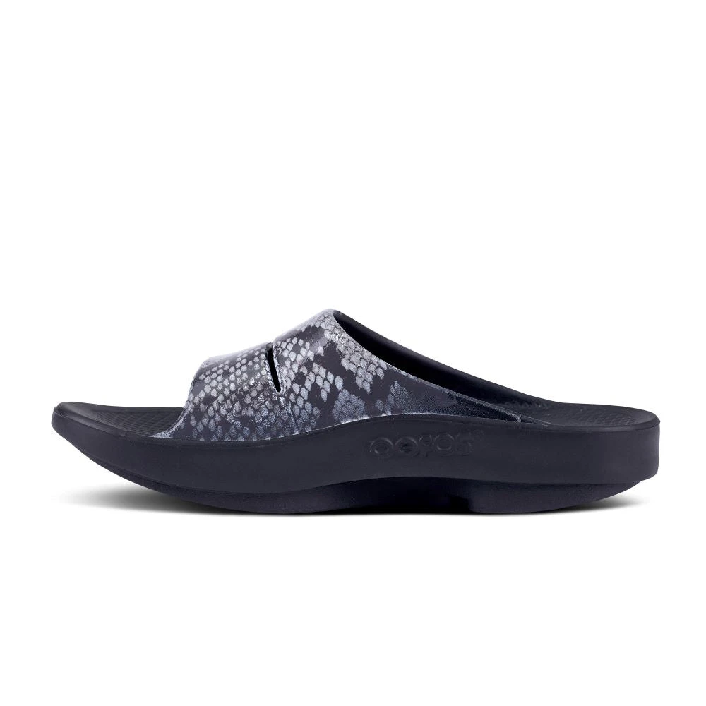 'OOFOS' Women's OOahh Slide Limited Edition - Black / Snake 6 'OOFOS' Women's OOahh Slide Limited Edition - Black / Snake - Image 6