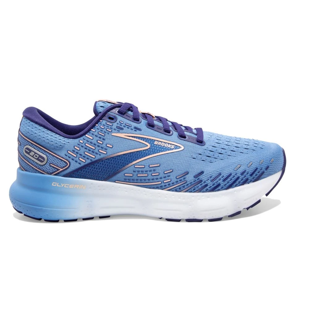 'Brooks' Women's Glycerin 20 - Blissful Blue / Peach / White 1 'Brooks' Women's Glycerin 20 - Blissful Blue / Peach / White