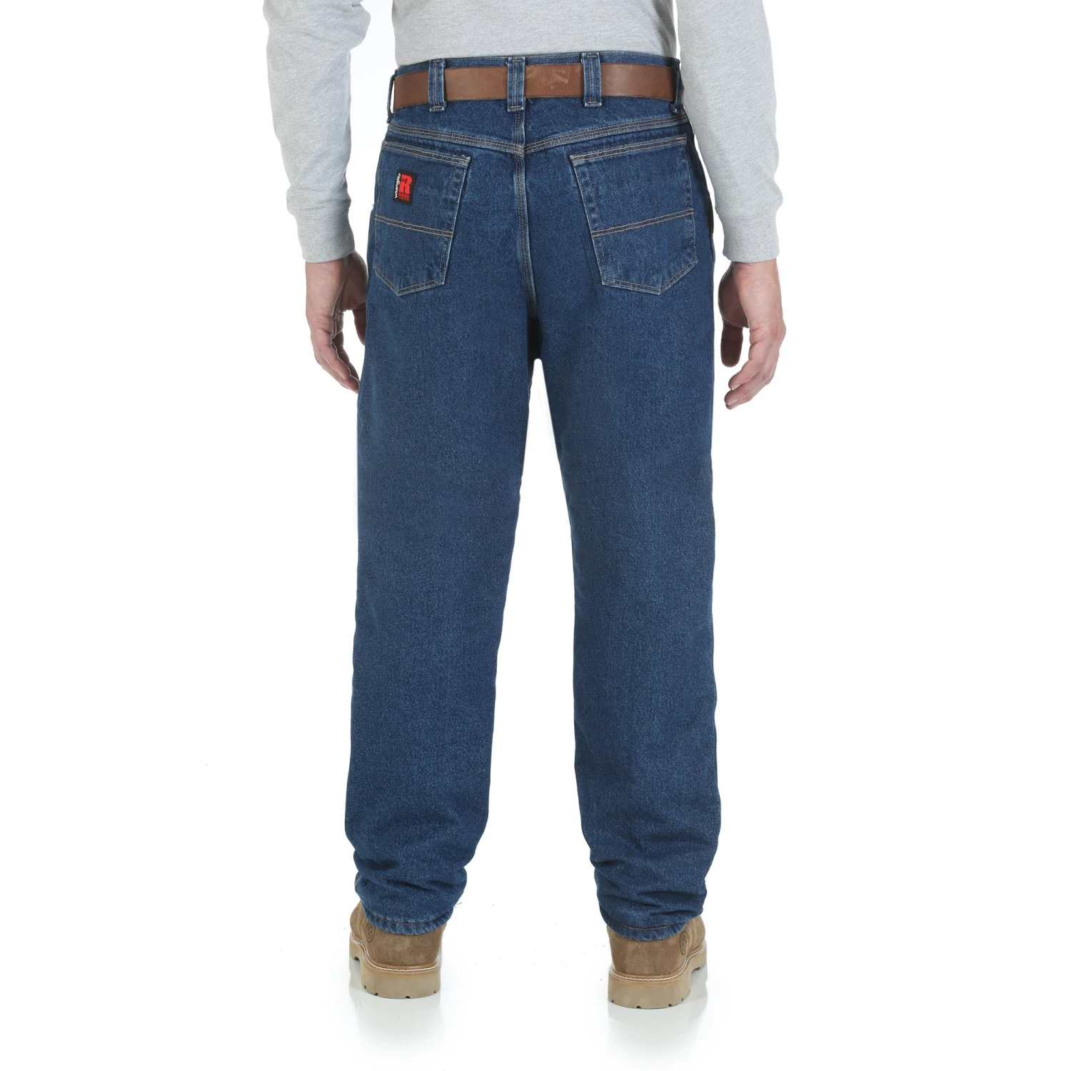 'Wrangler' Men's Quilt Lined 5 Pocket Jeans - Antique Indigo 2 'Wrangler' Men's Quilt Lined 5 Pocket Jeans - Antique Indigo - Image 2