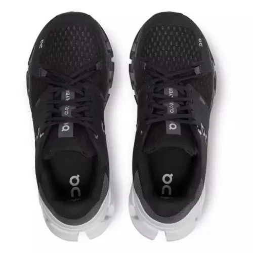 'On Running' Women's Cloudflyer 4 - Black / White 2 'On Running' Women's Cloudflyer 4 - Black / White - Image 2