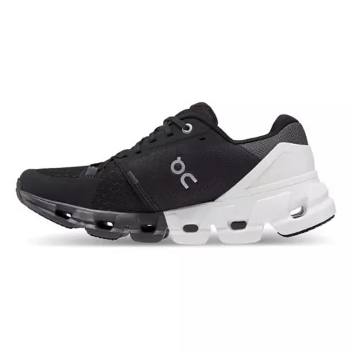 'On Running' Women's Cloudflyer 4 - Black / White (Wide) 5 'On Running' Women's Cloudflyer 4 - Black / White (Wide) - Image 5