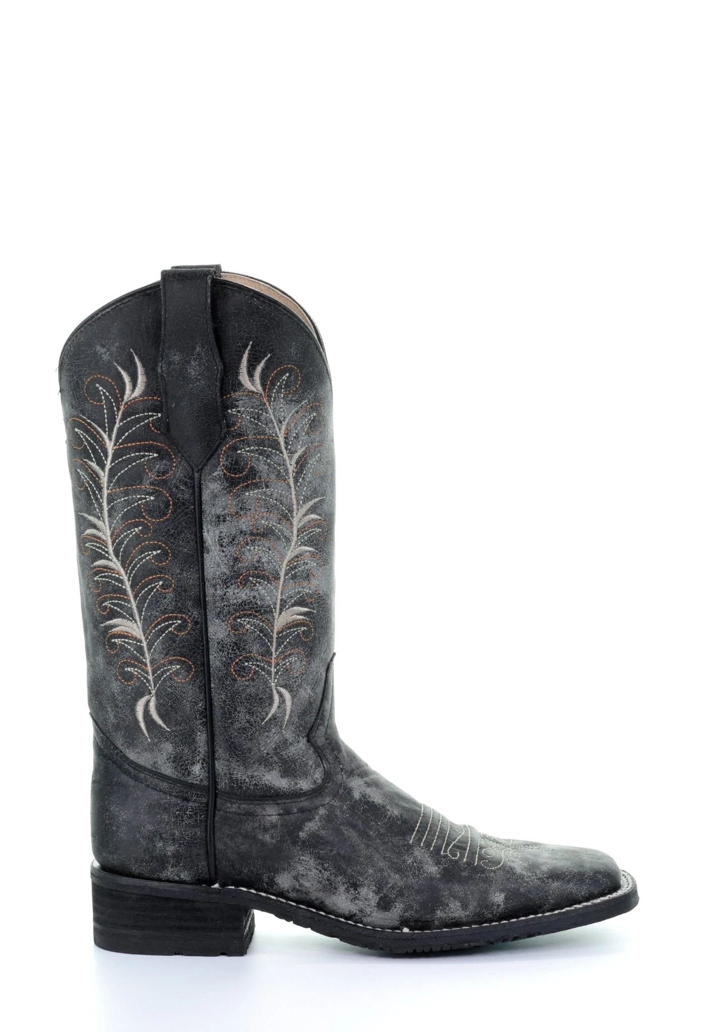 'Corral' Women's 12" Embroidered Western - Black / Sand 4 'Corral' Women's 12" Embroidered Western - Black / Sand - Image 4