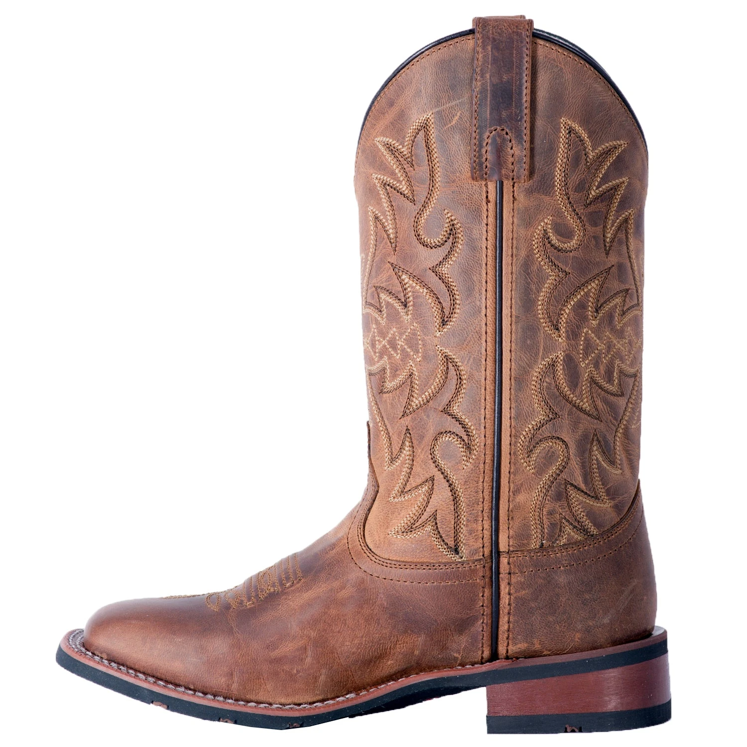 'Laredo' Women's 11" Anita Western Square Toe - Brown 7 'Laredo' Women's 11" Anita Western Square Toe - Brown - Image 7