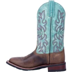 'Laredo' Women's 11" Anita Western Square Toe - Brown / Turquoise -Outdoor Clothing Sale 5607 3 1024x1024@2x