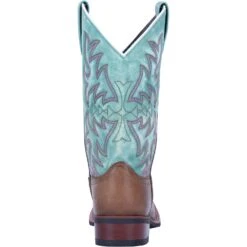 'Laredo' Women's 11" Anita Western Square Toe - Brown / Turquoise -Outdoor Clothing Sale 5607 4 1024x1024@2x