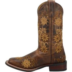 'Laredo' Women's 11" Secret Garden Western Square Toe - Brown -Outdoor Clothing Sale 5822 3 1024x1024@2x