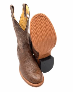 'Boulet' Men's 12" Roper Western Round Toe - Shoulder Noce Taurus / Organza Brown -Outdoor Clothing Sale 82095 1024x1024@2x