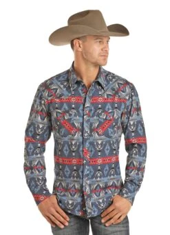'Rock & Roll' Dale Brisby Aztec Snap Shirt - Aztec