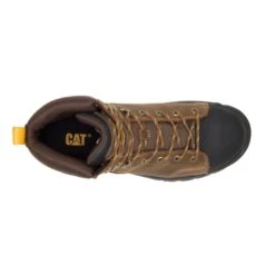 'Caterpillar' Men's 6" Wellspring WP, Met Guard, EH, Steel Toe - Brown / Black -Outdoor Clothing Sale CATM P91115 020619 F19 TOP 1024x1024@2x