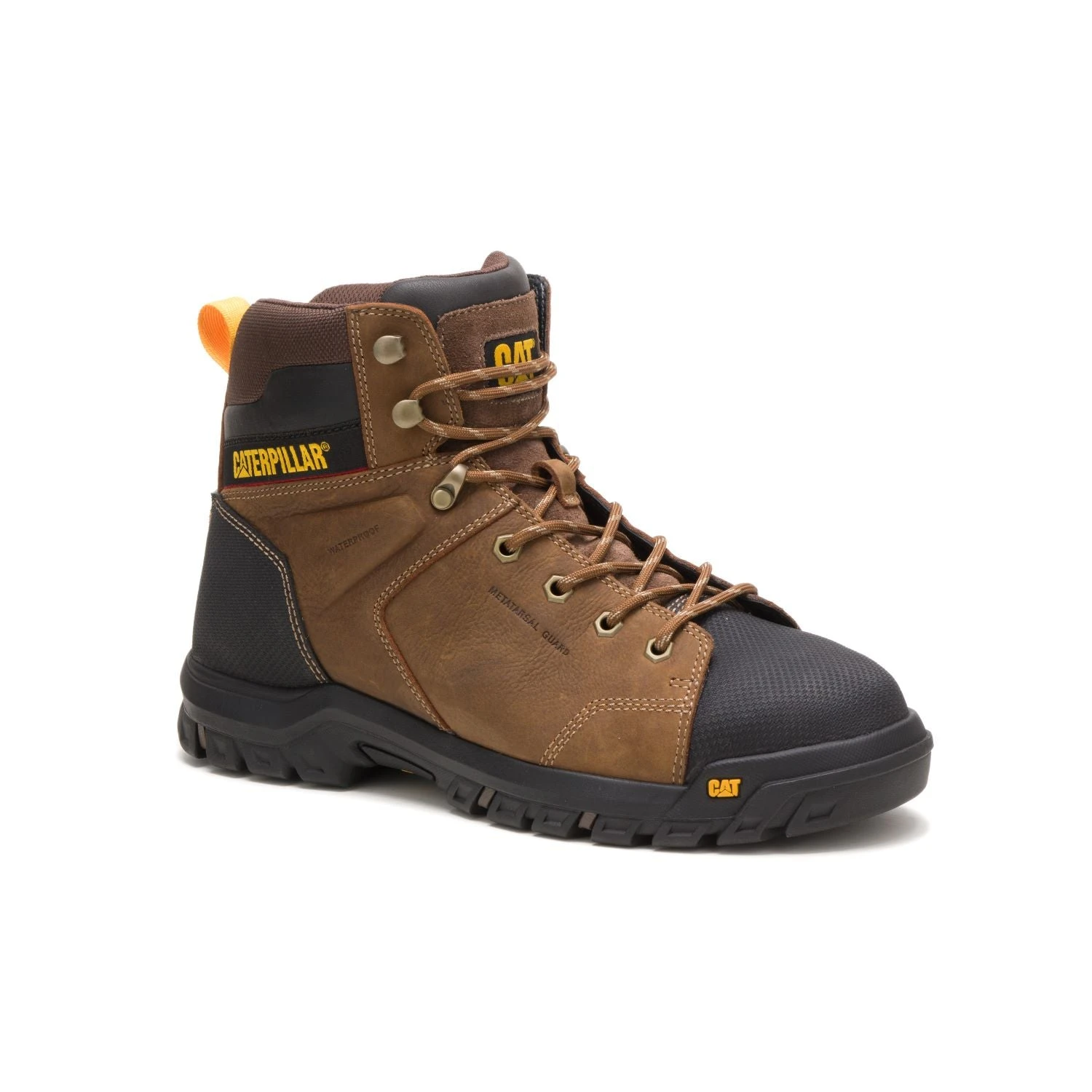 'Caterpillar' Women's 6" Wellspring WP, Met Guard, EH, Steel Toe - Brown / Black 1 'Caterpillar' Women's 6" Wellspring WP, Met Guard, EH, Steel Toe - Brown / Black