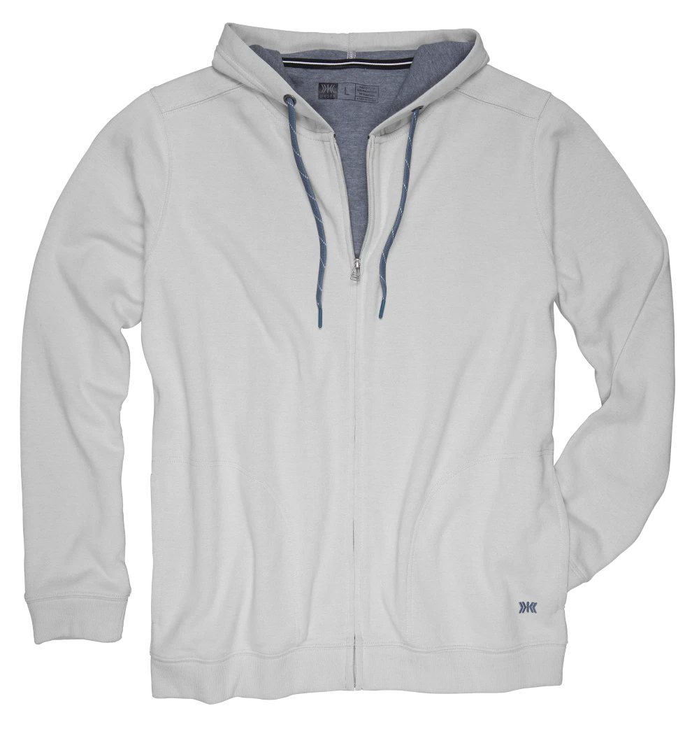 'Dakota Grizzly' Men's Rory Full Zip Hoodie - Drizzle 1 'Dakota Grizzly' Men's Rory Full Zip Hoodie - Drizzle