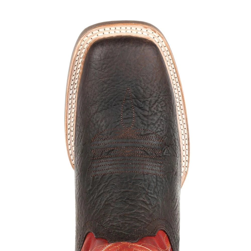 'Durango' Men's 13" Rebel Pro Western Square Toe - Chestnut / Crimson 2 'Durango' Men's 13" Rebel Pro Western Square Toe - Chestnut / Crimson - Image 2
