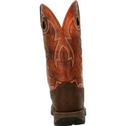 'Durango' Men's 12" REBEL Western Square Toe - CIMARRON BROWN -Outdoor Clothing Sale DDB0327 back 1024x1024@2x