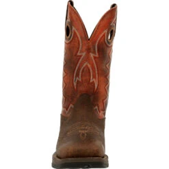 'Durango' Men's 12" REBEL Western Square Toe - CIMARRON BROWN -Outdoor Clothing Sale DDB0327 front 1024x1024@2x